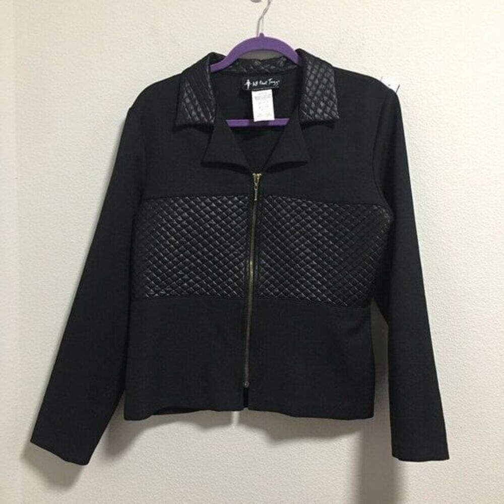 Vintage ALL THAT JAZZ Chorus Line Co Women Polyester Full Zip Jacket Sz 11/12